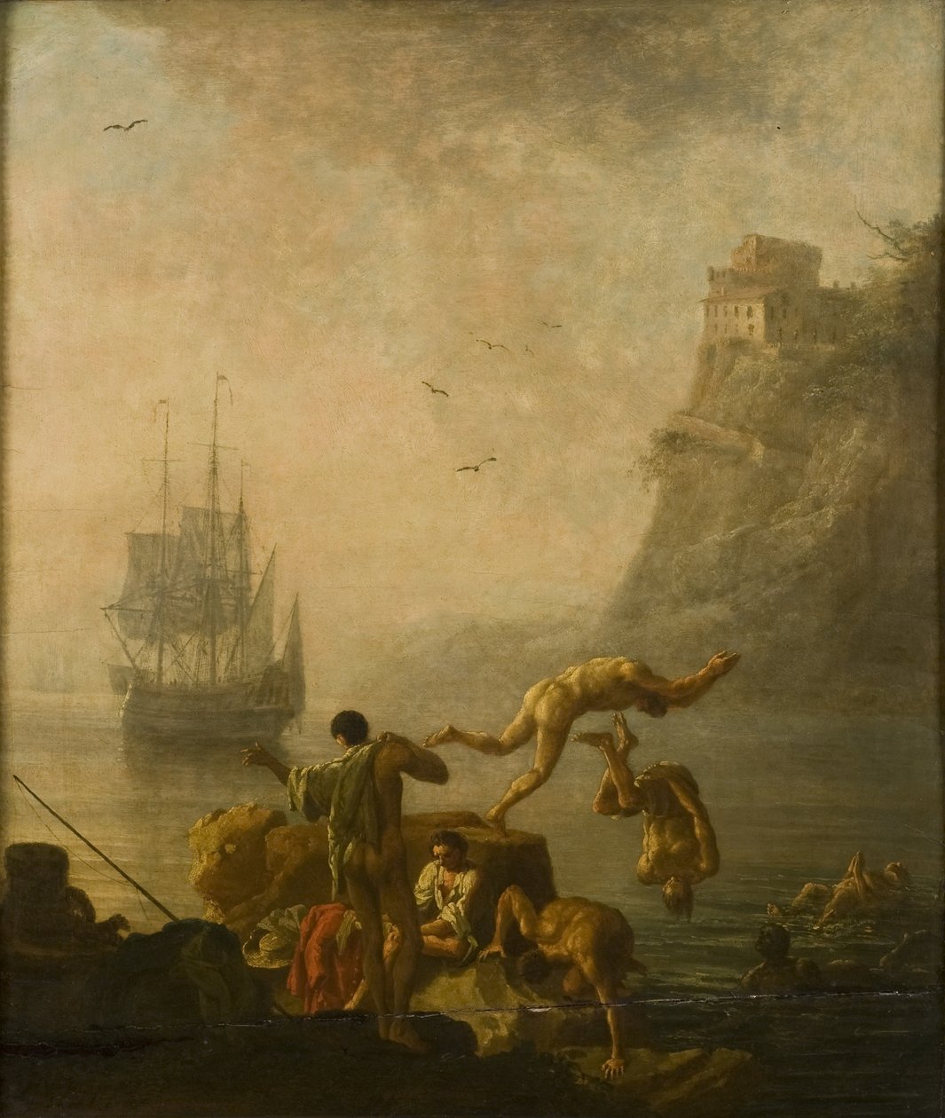 Bathing Men by Pierre Jacques Volaire
