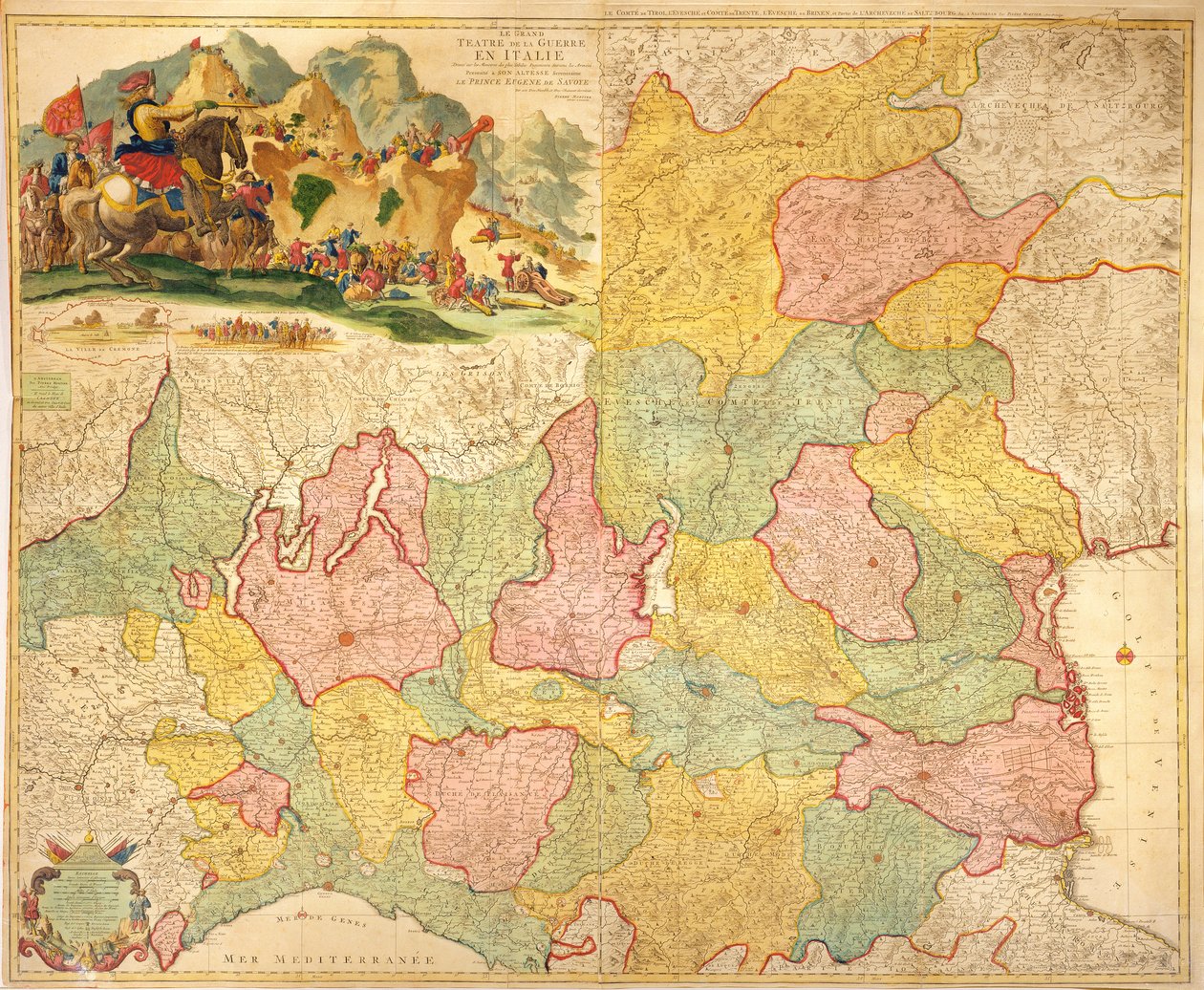 The Theatre of War in Italy by Pierre Mortier