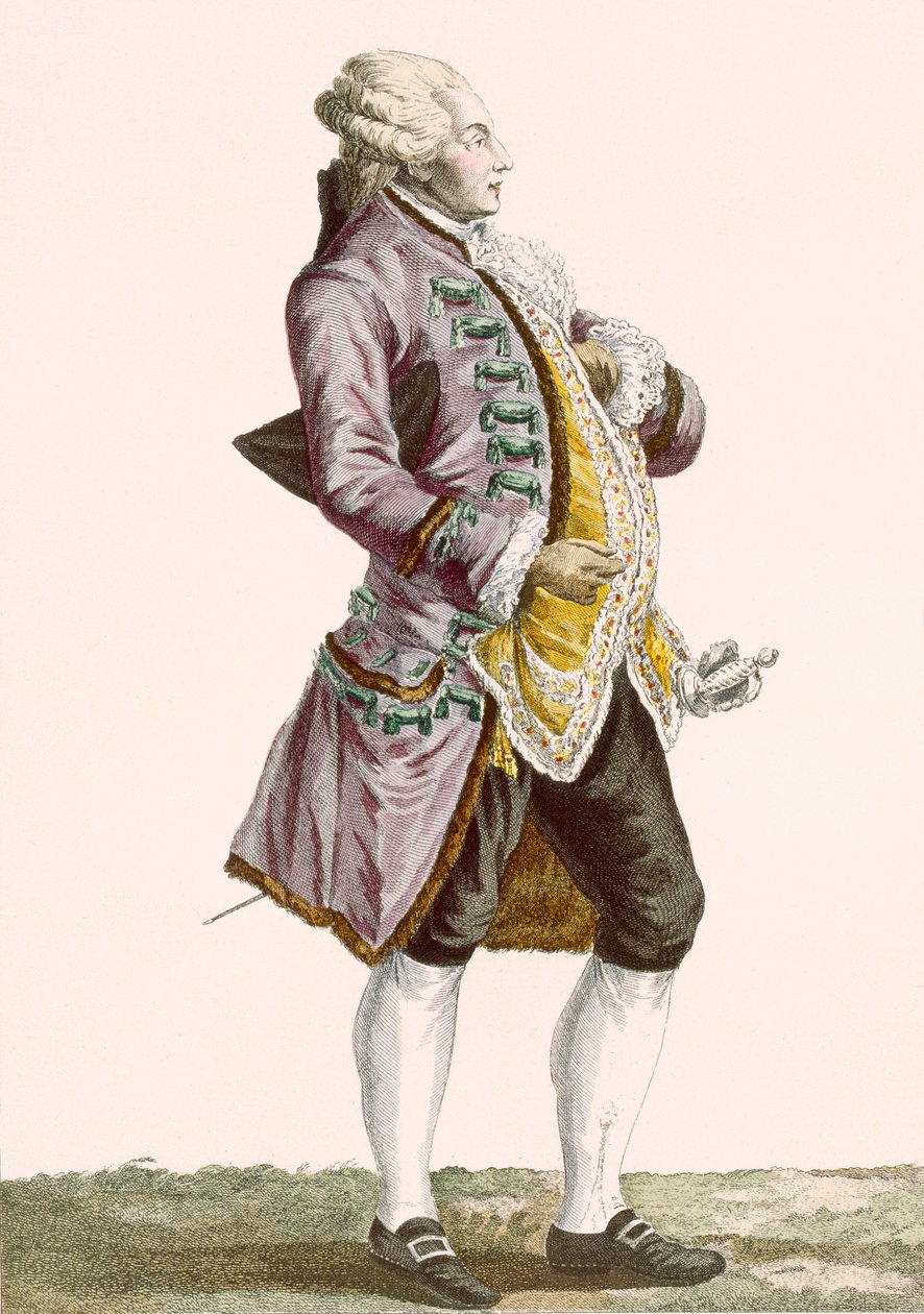 Gentleman in Cullotes and Tailed Jacket (engraved by Dupin, plate no.71 from 