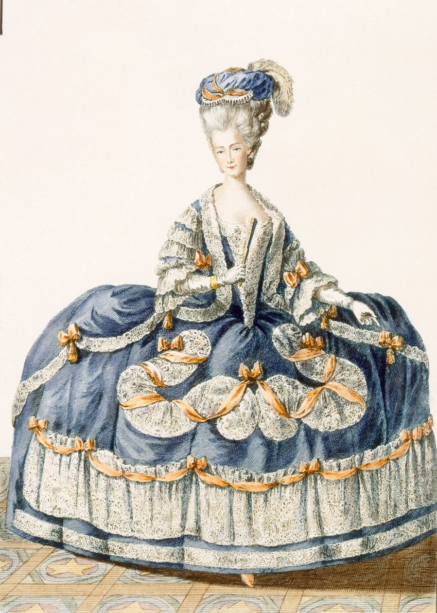 Grand Ball Gown of the Royal Court (Engraved by Le Roy, Plate from 