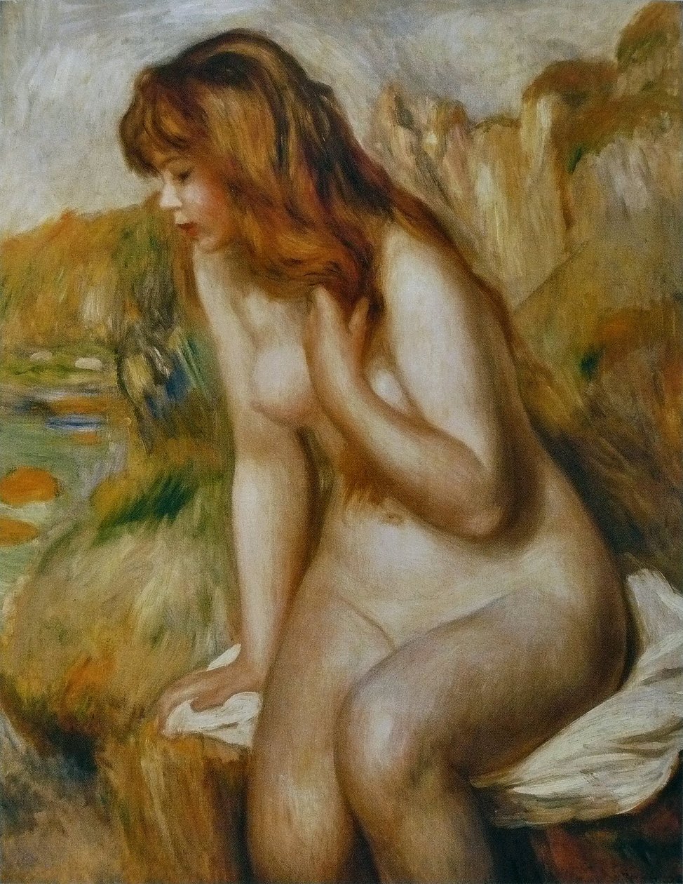 Bather on a Rock by Pierre Auguste Renoir
