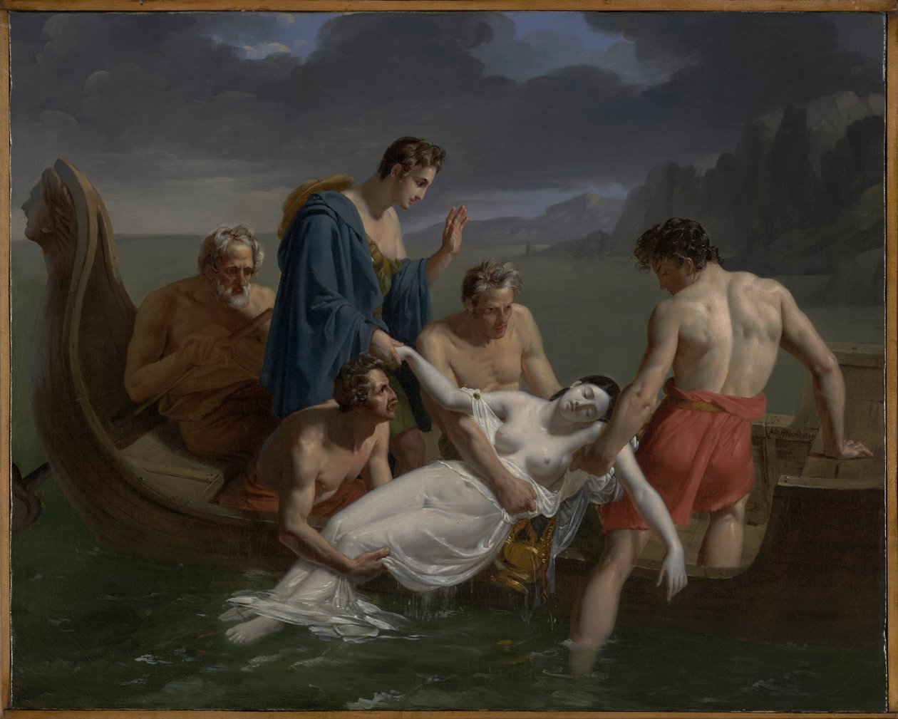 The Death of Sappho by Pierre Antoine Augustin Vafflard