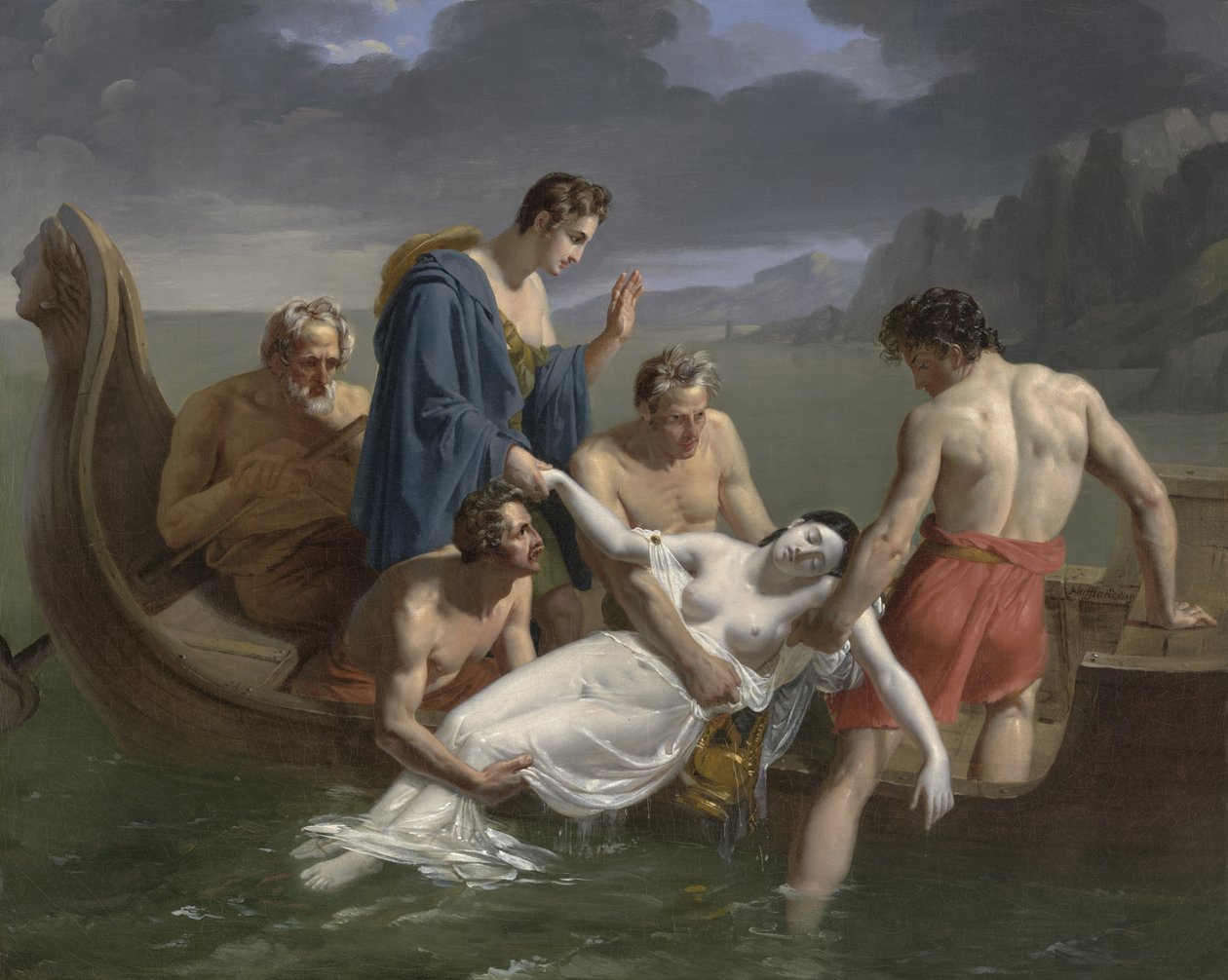 The Death of Sappho by Pierre Antoine Augustin Vafflard