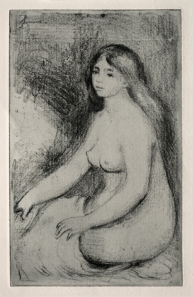 Seated Bather by Pierre Auguste Renoir