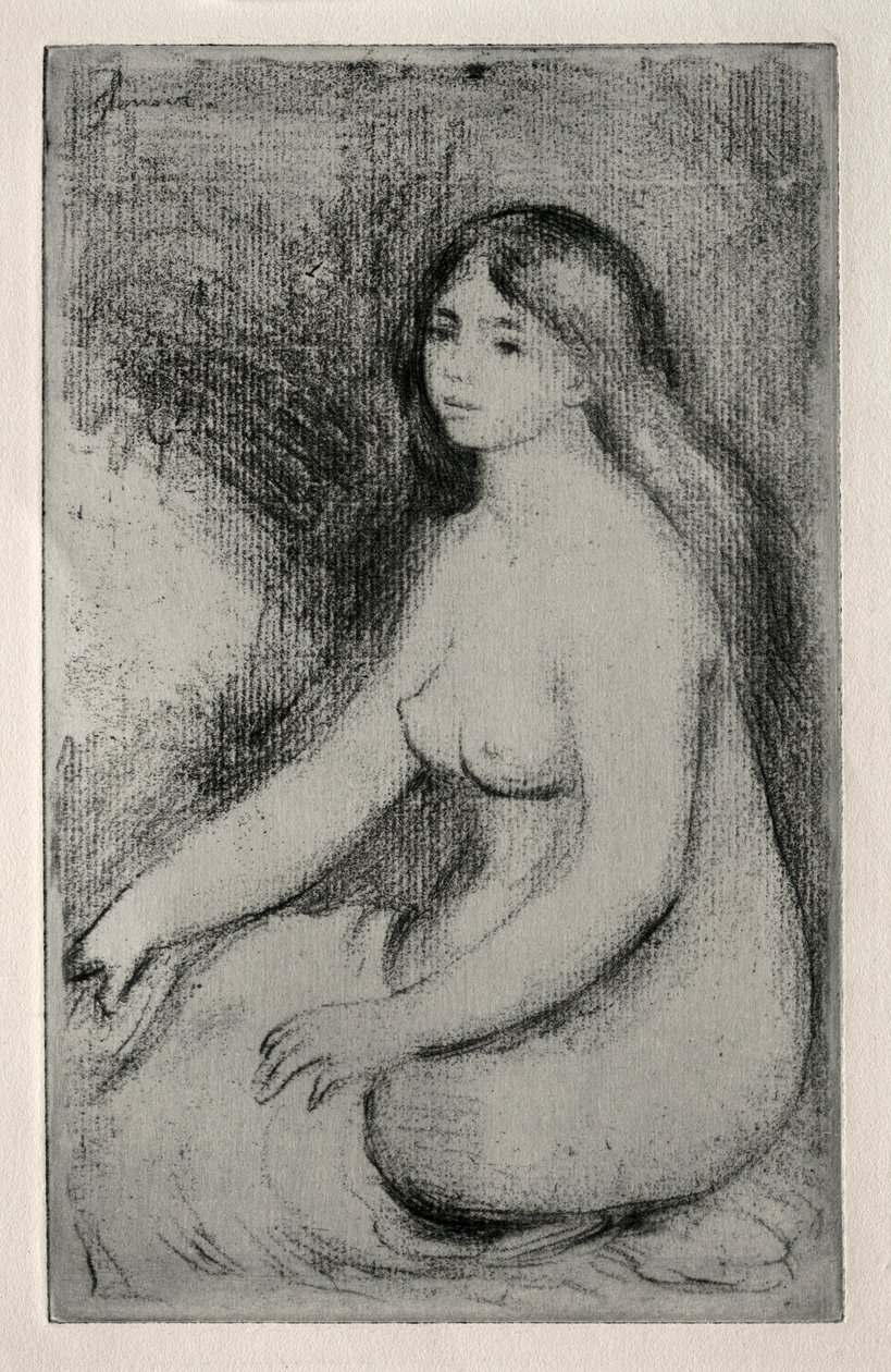 Seated Bather by Pierre Auguste Renoir