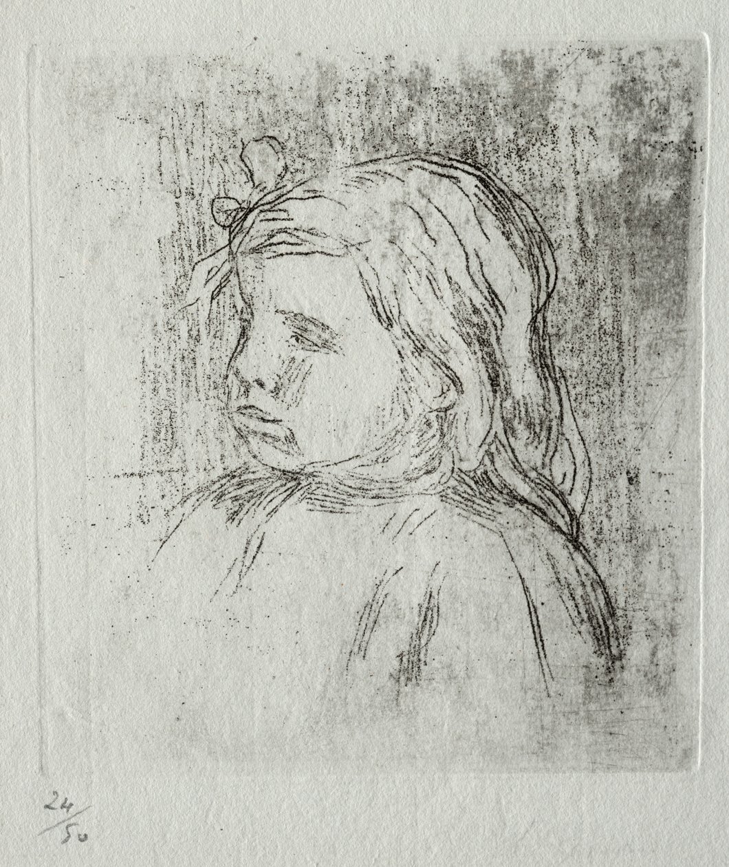 Claude Renoir, Three-Quarter View to the Left by Pierre Auguste Renoir