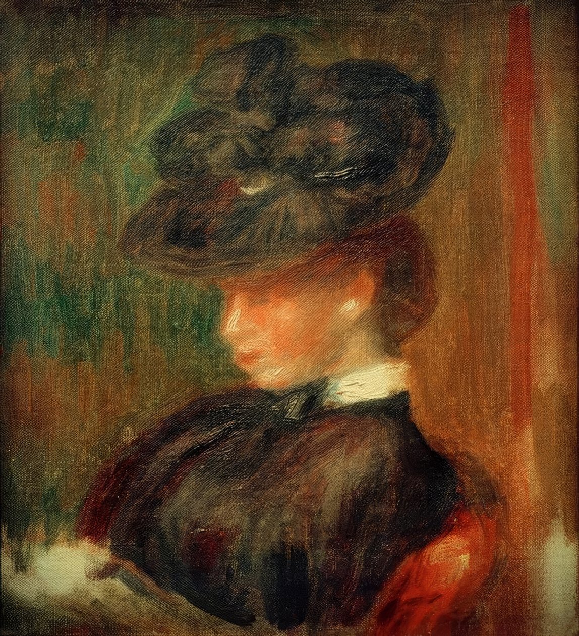 Lady with Hat by Pierre Auguste Renoir