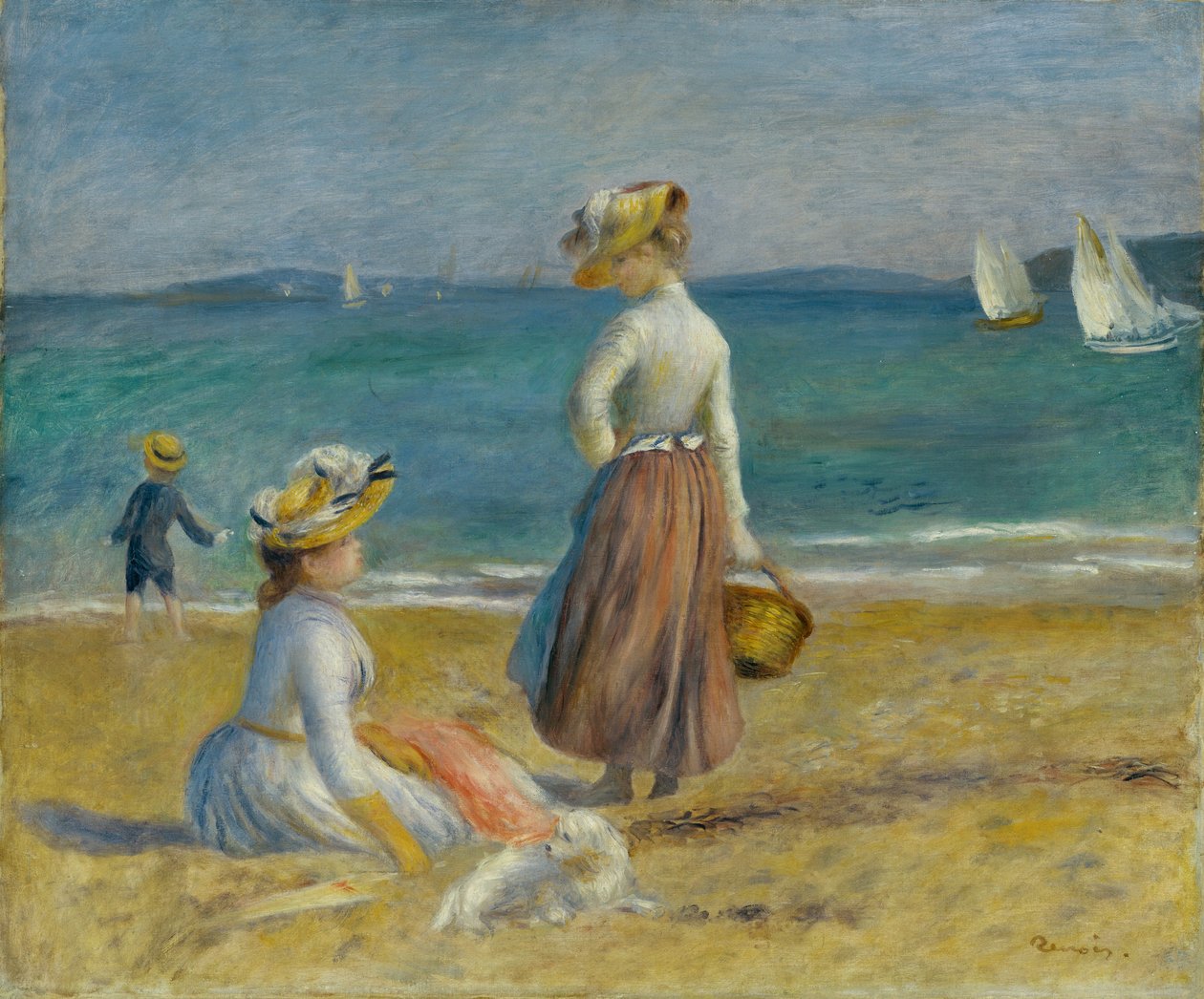 Figures on the Beach by Pierre Auguste Renoir