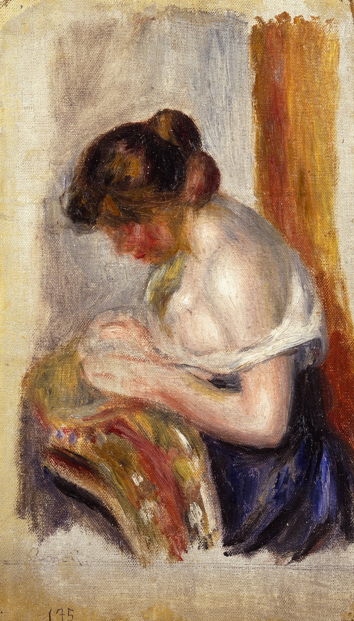 La Couseuse by Pierre Auguste Renoir