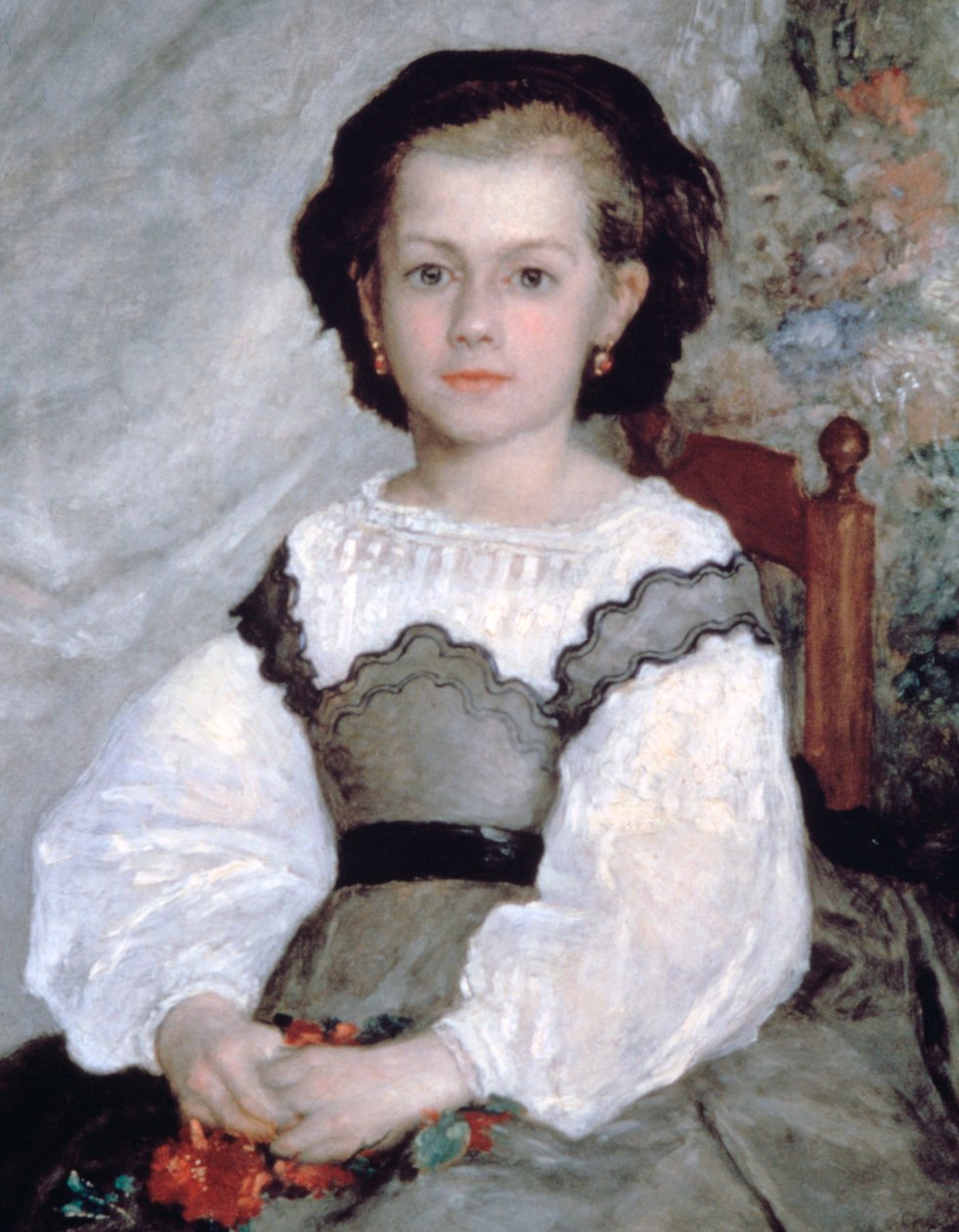 Mademoiselle Romaine Lacaux (detail), 1864 by Pierre Auguste Renoir