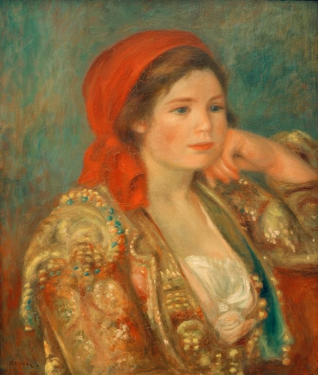 Girl with Spanish Jacket by Pierre Auguste Renoir
