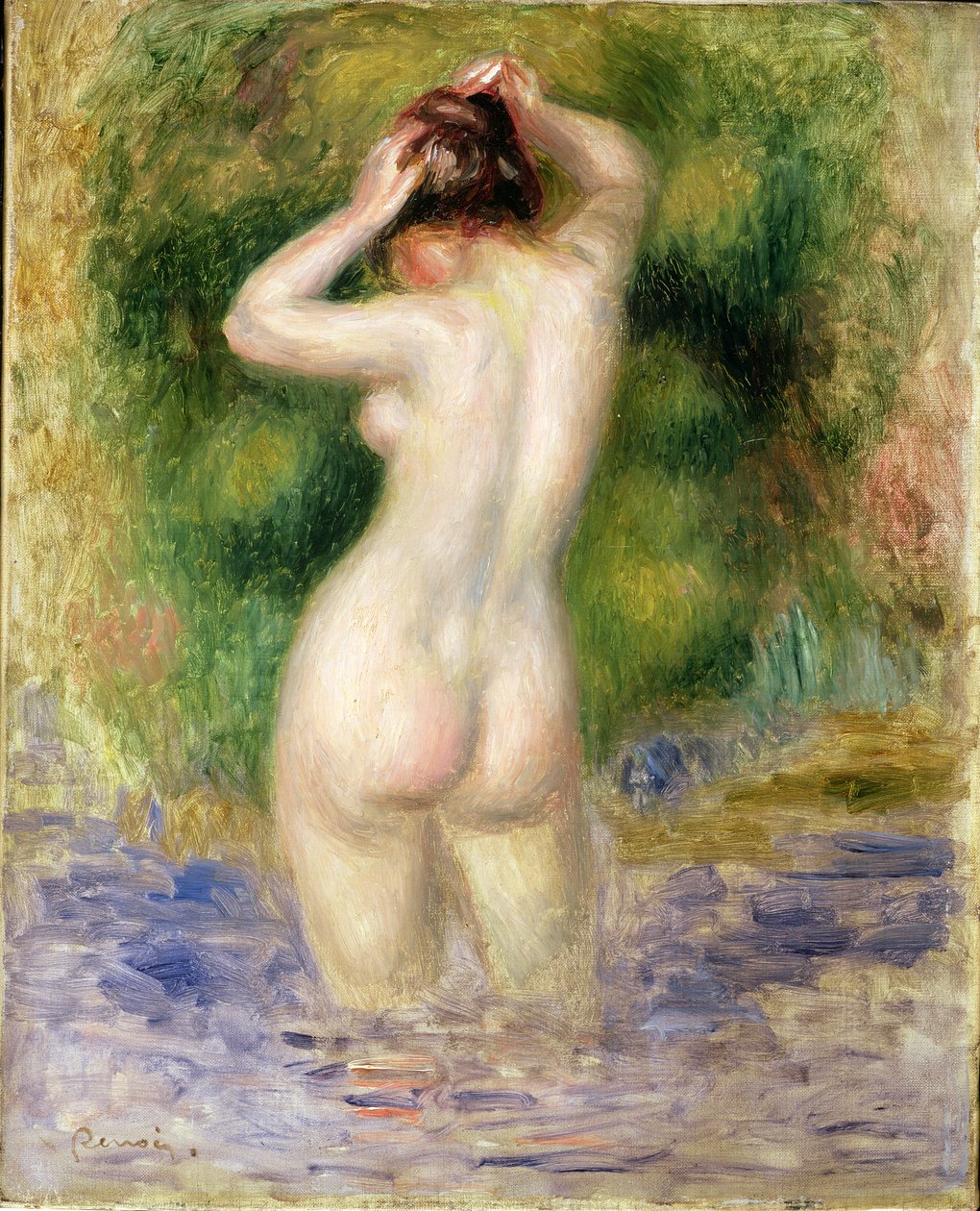 Nude Wading, c.1880 by Pierre Auguste Renoir
