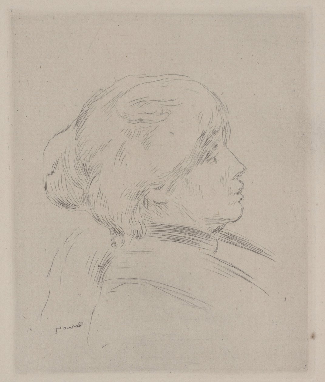 Portrait of Berthe Morisot by Pierre Auguste Renoir