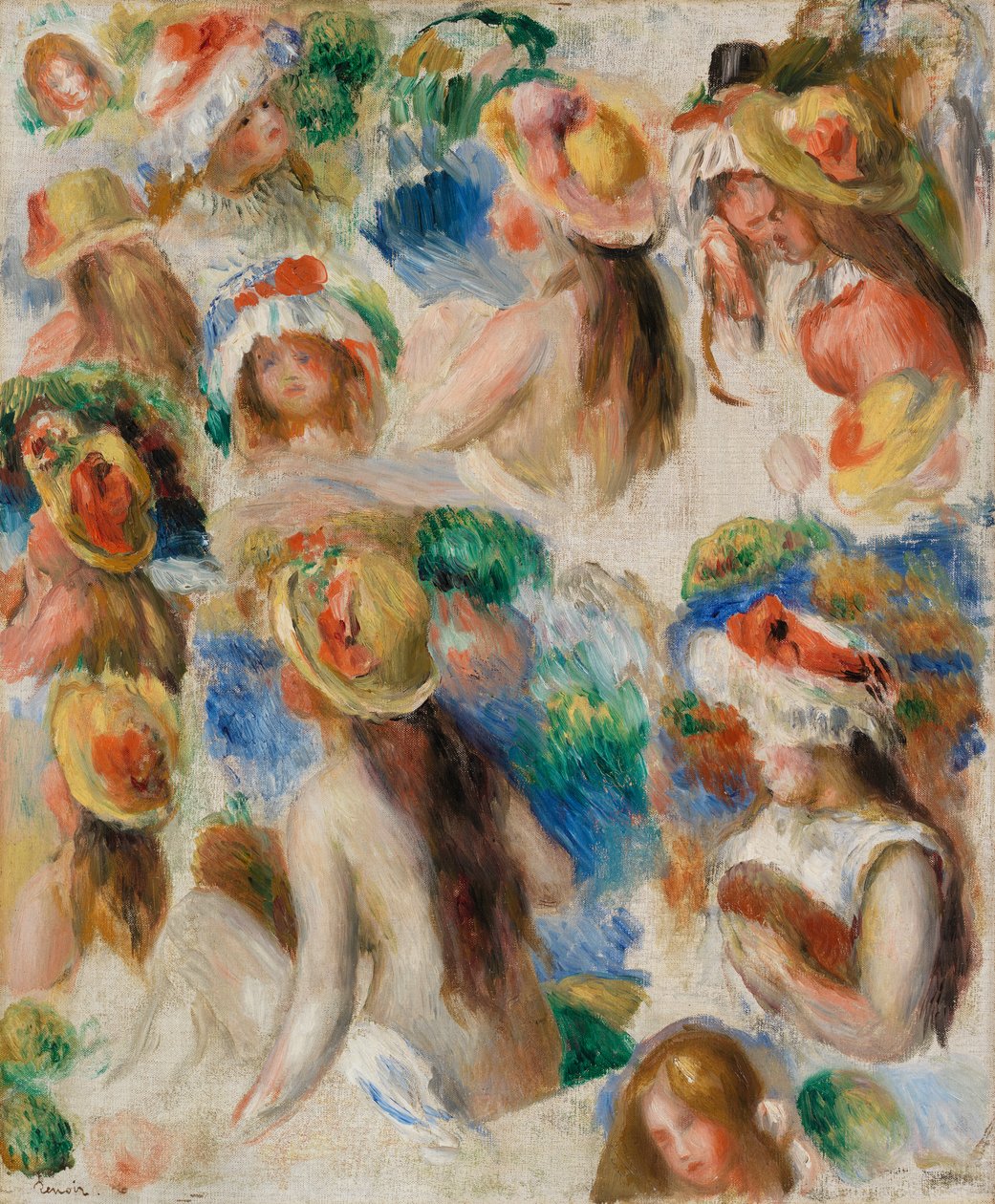 Study of Heads by Pierre Auguste Renoir