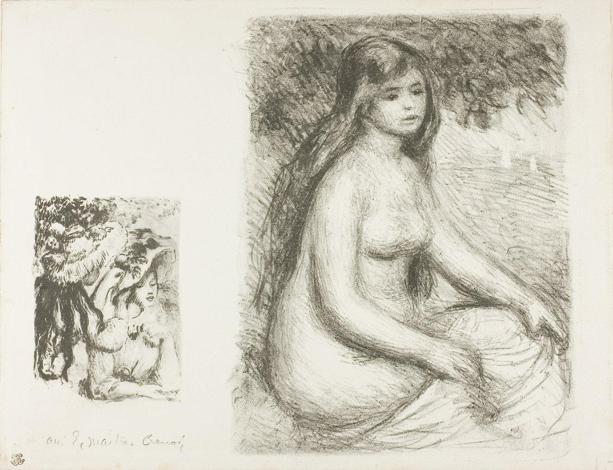 The Pinned Hat and the Bather by Pierre Auguste Renoir