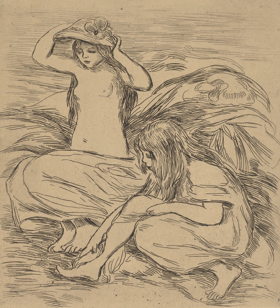 Two Bathers by Pierre Auguste Renoir