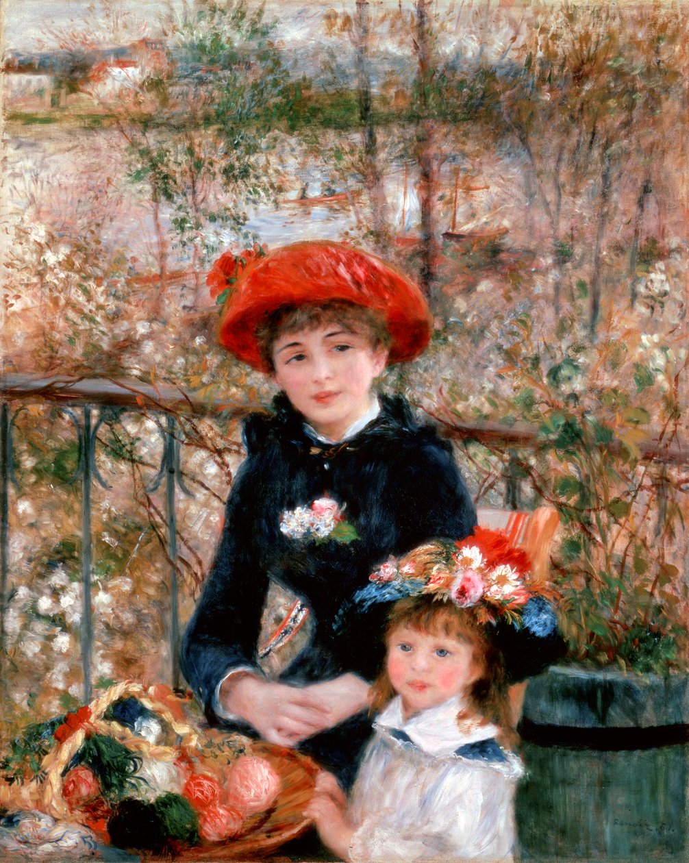 Two Sisters On the Terrace, 1881 by Pierre Auguste Renoir