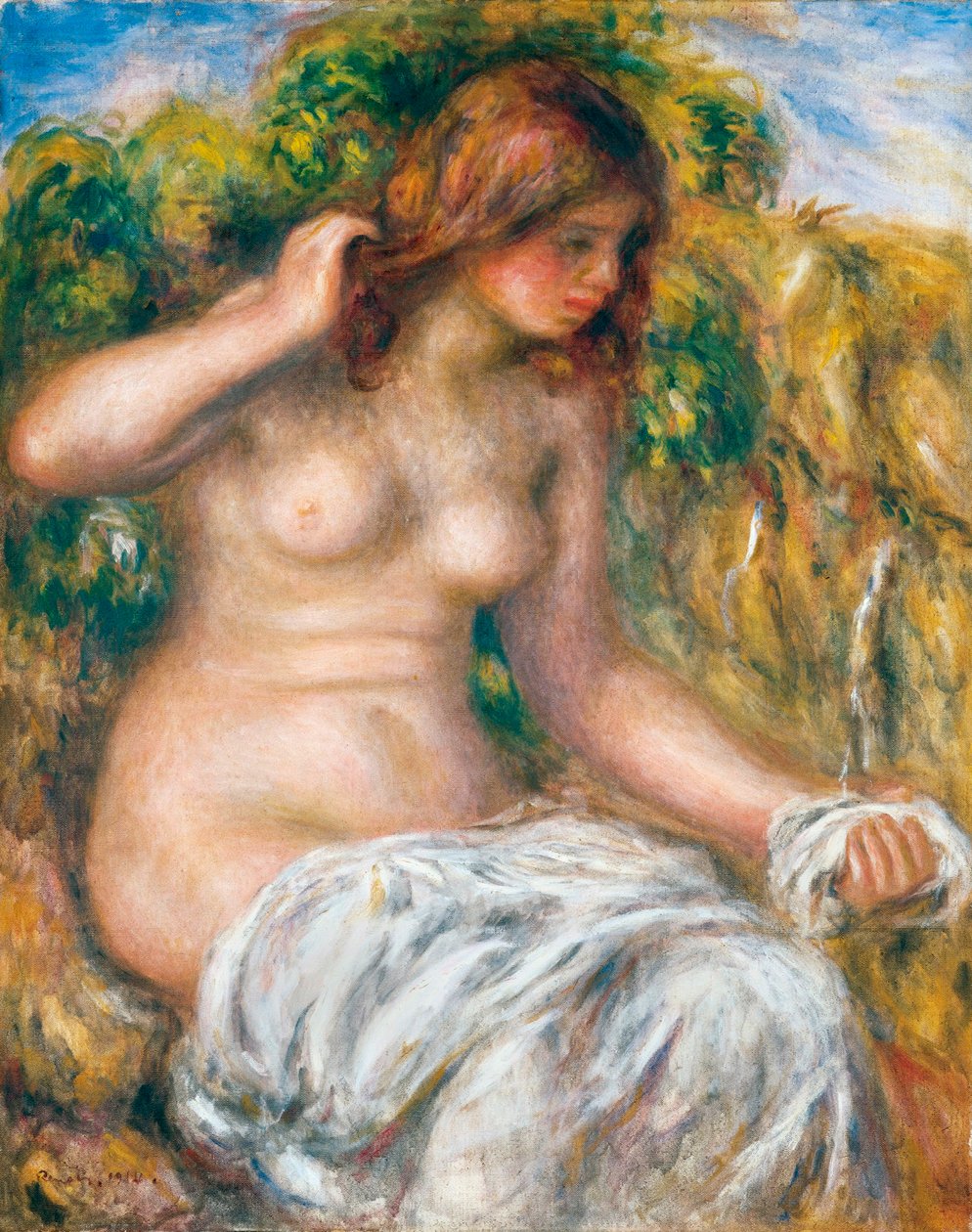 Woman by Spring, 1914 by Pierre Auguste Renoir