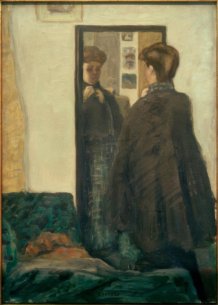 Woman in Front of the Mirror by Pierre Bonnard