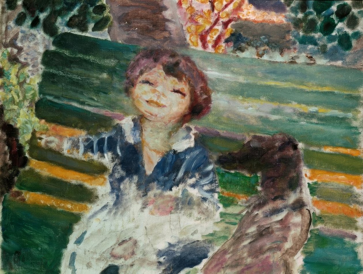 Little Girl with Dog by Pierre Bonnard