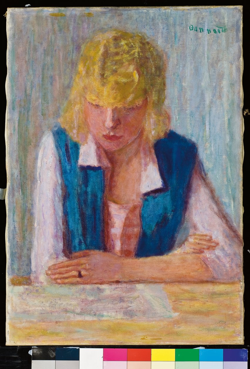 The Blonde in the Blue Vest by Pierre Bonnard