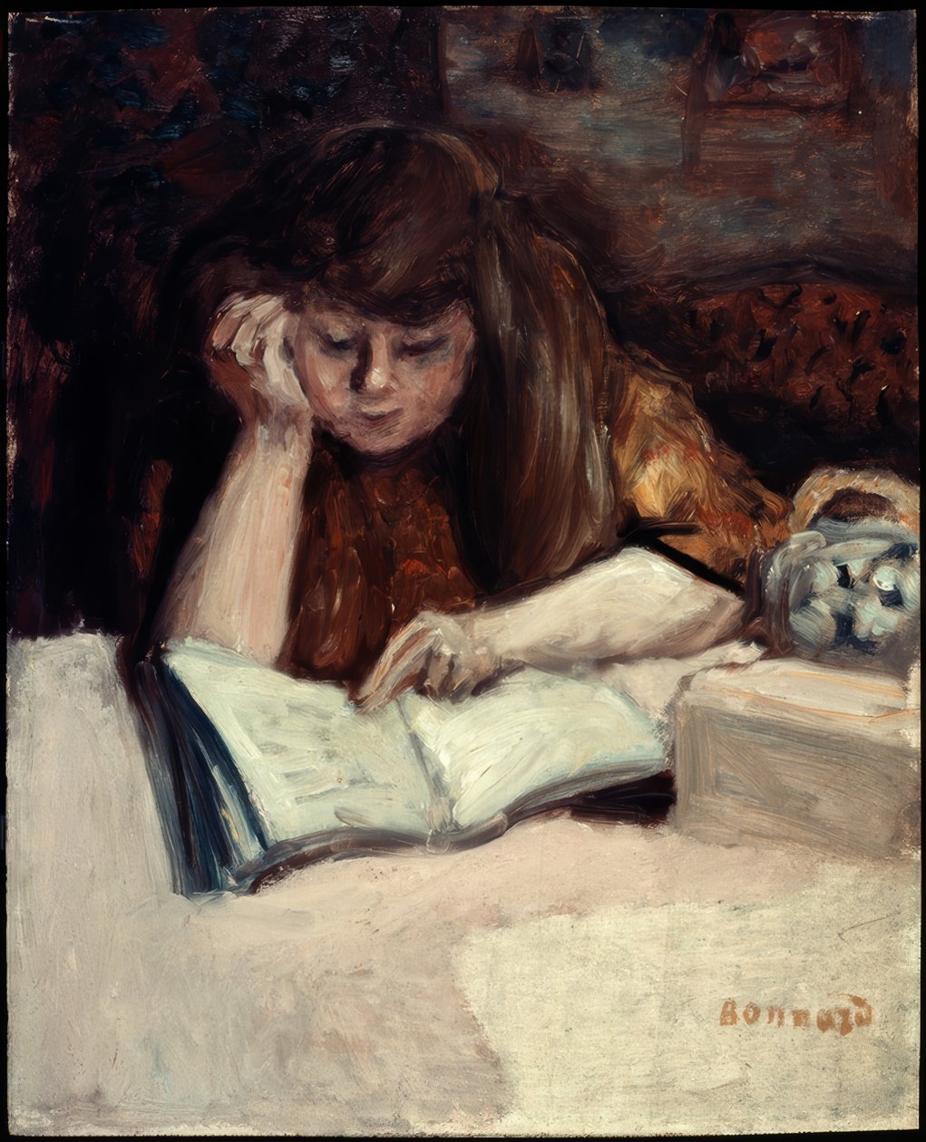 Reader Leaning by Pierre Bonnard