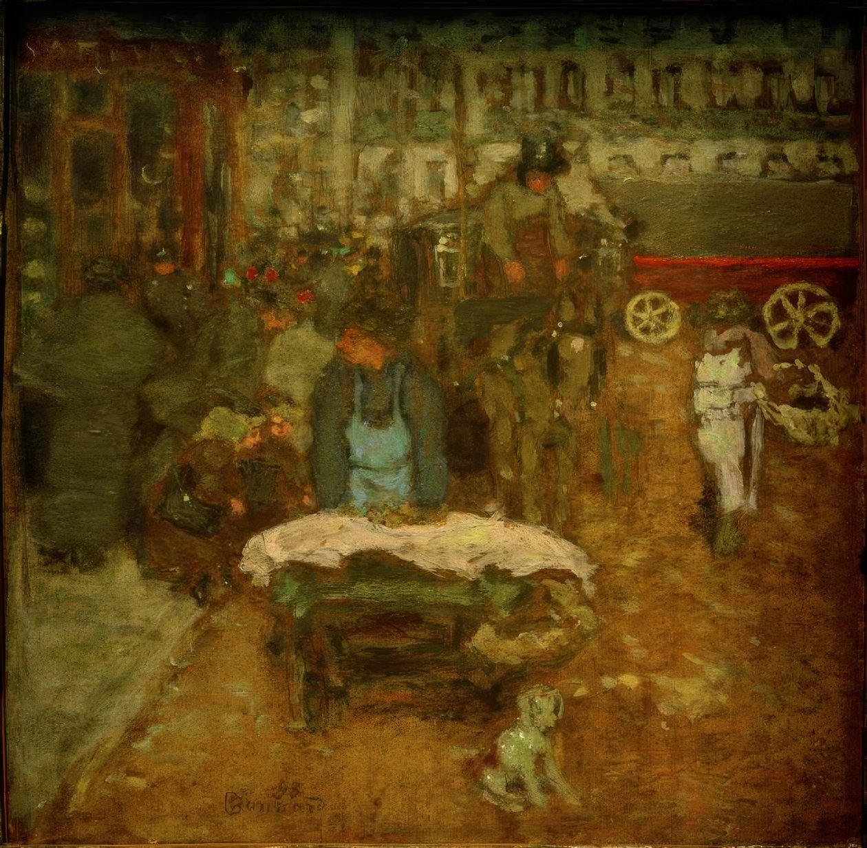 On the Boulevard by Pierre Bonnard