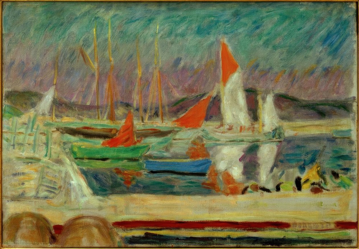 Sailboats in the Port of Saint-Tropez by Pierre Bonnard