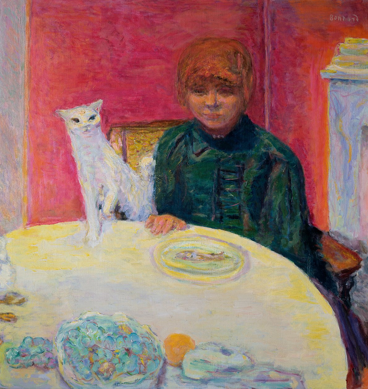 Woman with a Cat by Pierre Bonnard