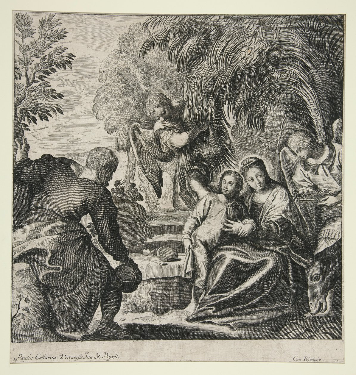 Rest on the Flight into Egypt by Pierre Brebiette