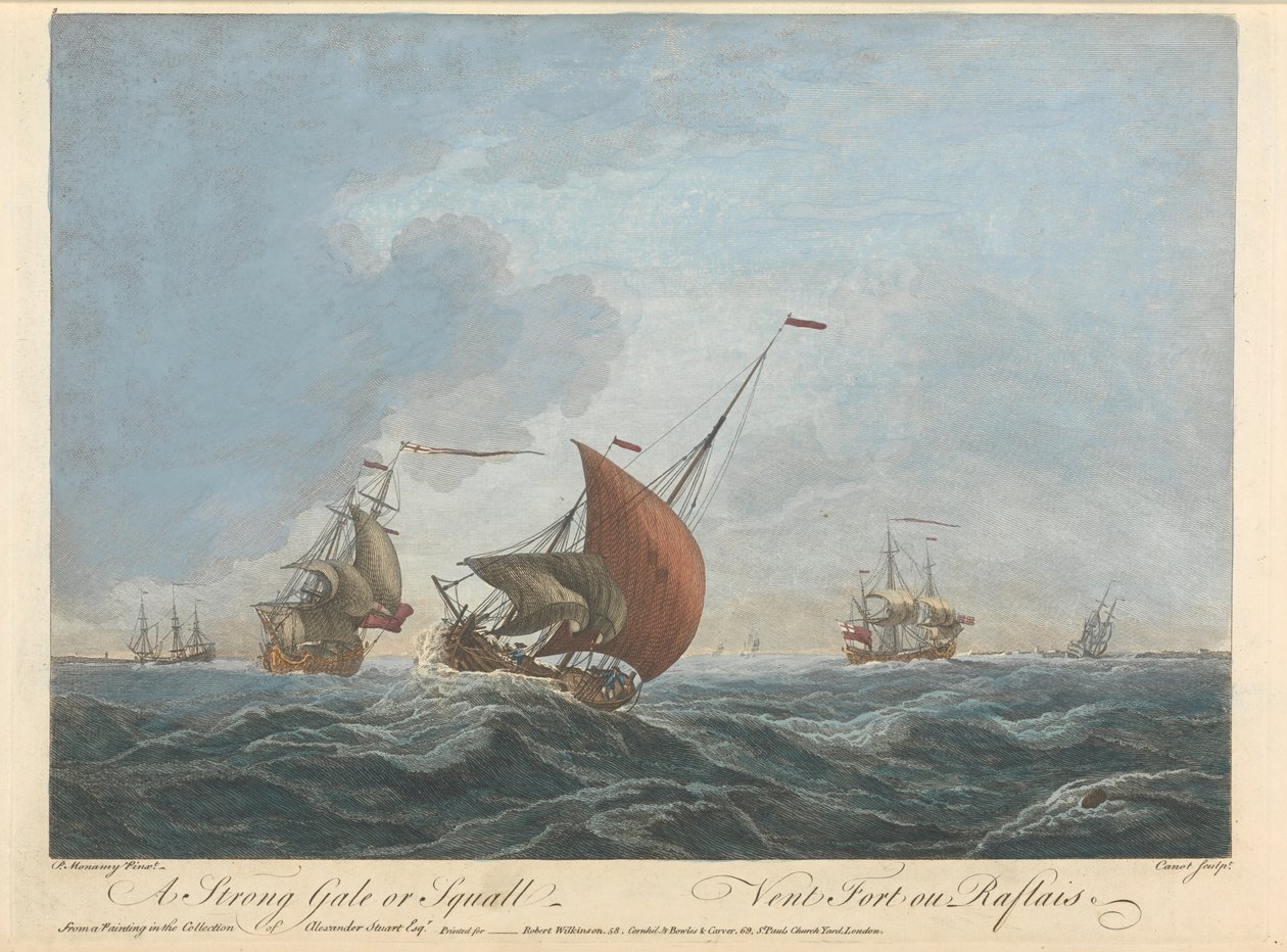 A Strong Gale or Squall by Pierre Charles Canot