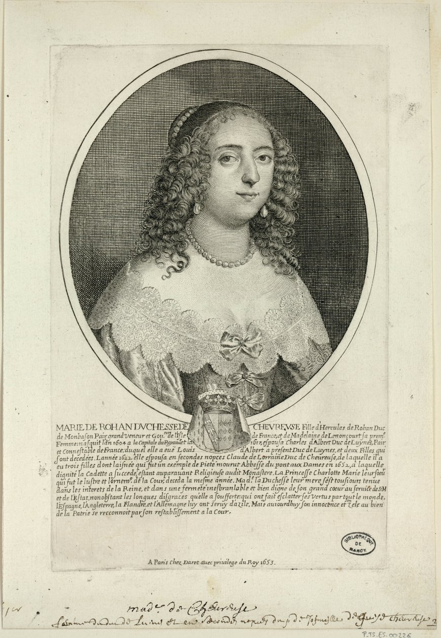 Marie de Rohan, Duchess of Chevreuse by Pierre Daret