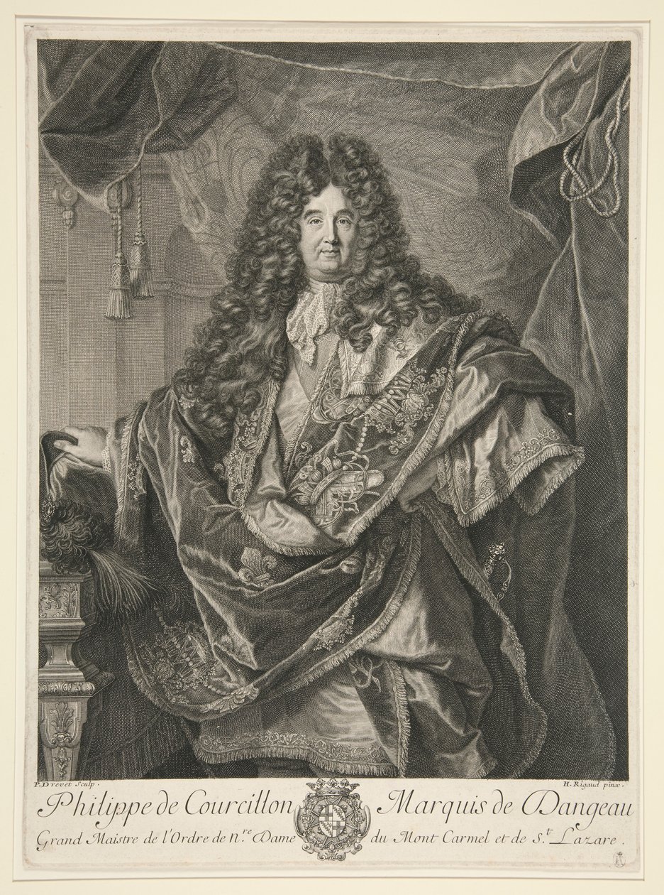Philippe de Courcillon, Marquis of Dangeau by Pierre Drevet
