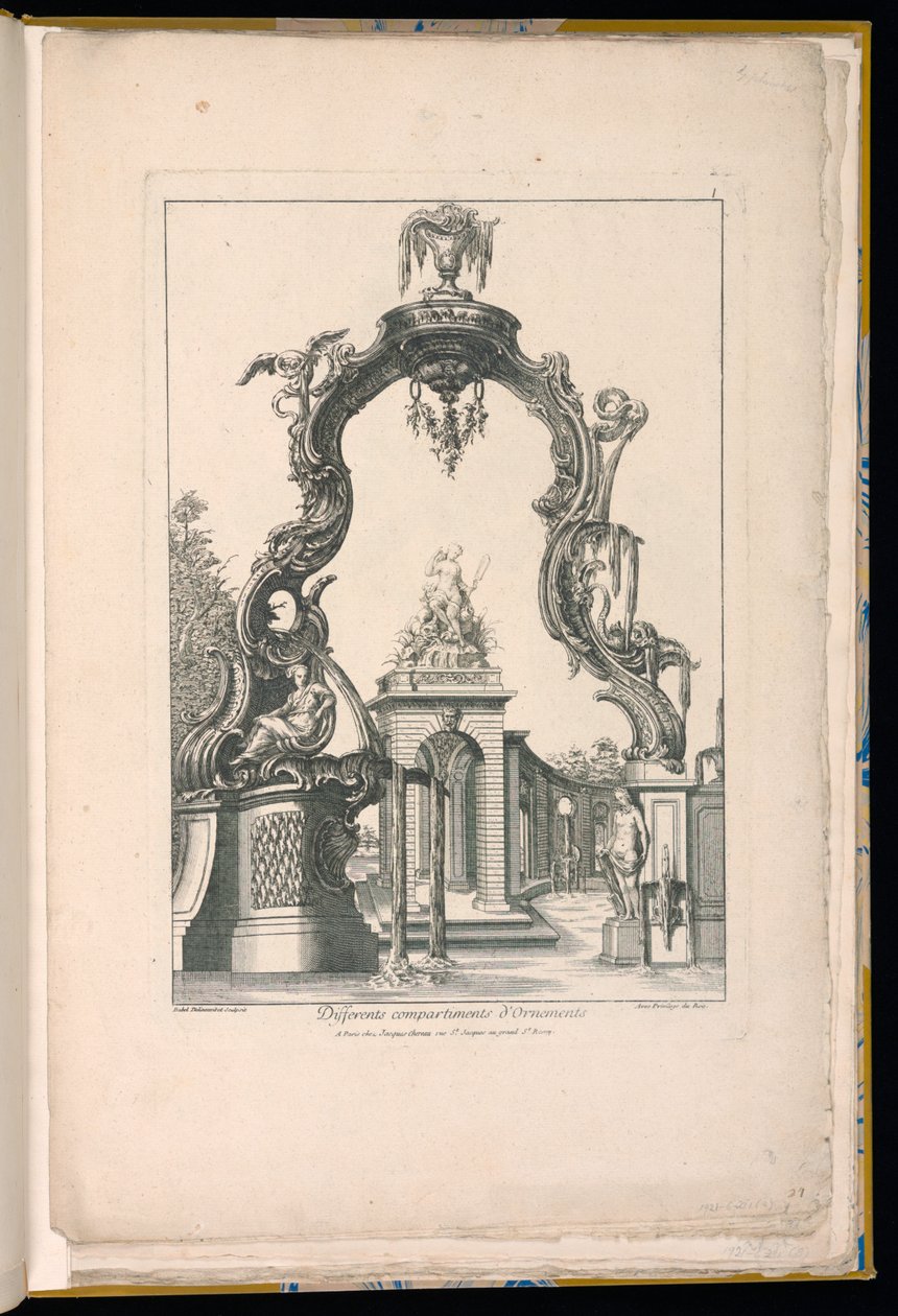 Cartouche and Fountain by Pierre Edme Babel
