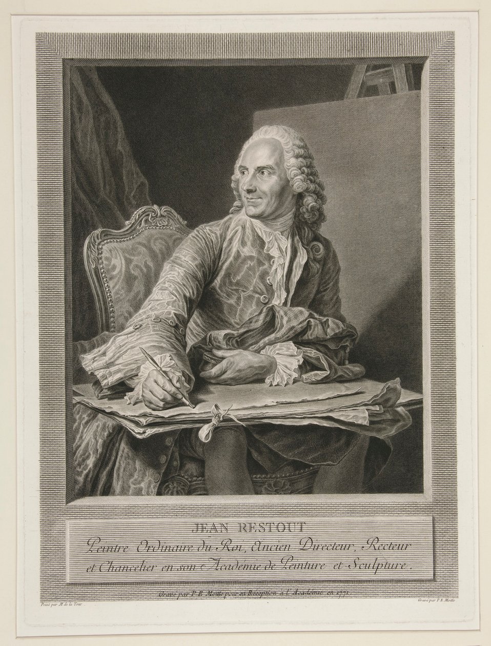 Jean Restout the Younger by Pierre Etienne Moitte