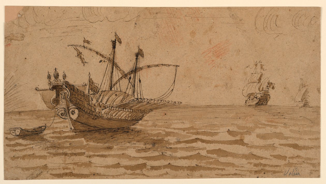 Ships at Sea by Pierre Jacques Volaire