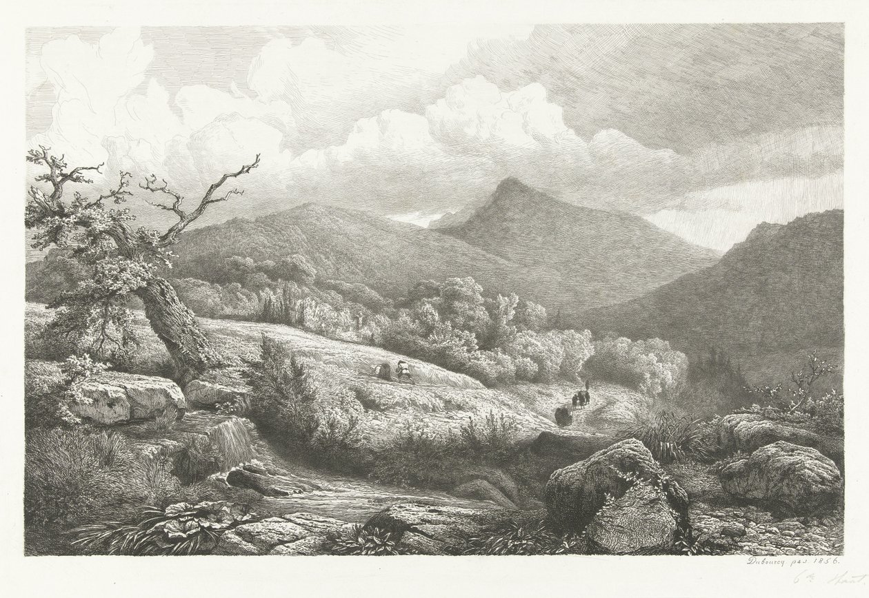 The Cemetery at Baden-Baden by Pierre Louis Dubourcq