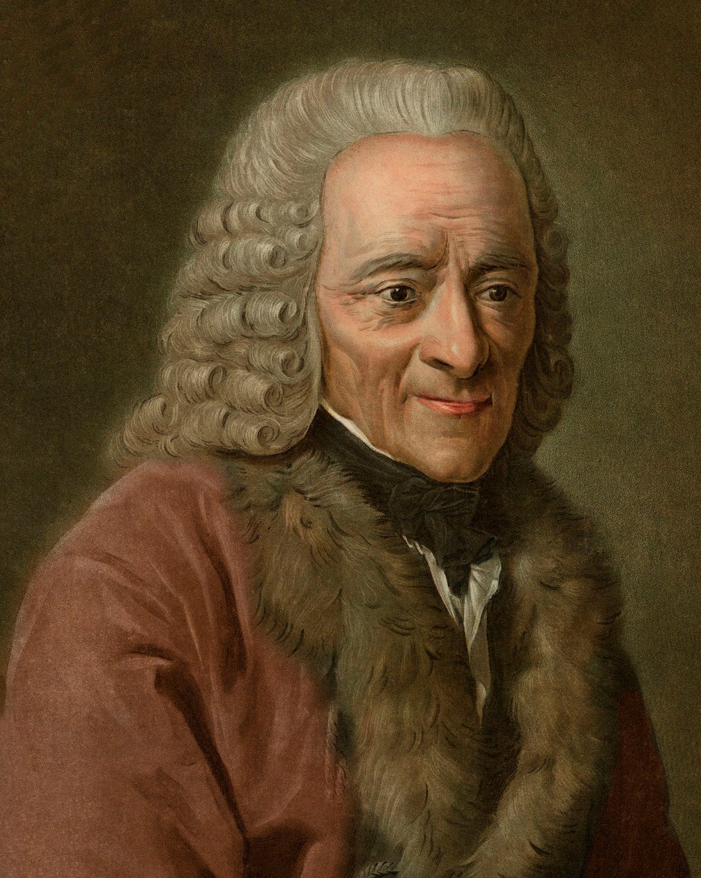 Portrait of Voltaire by Pierre Michel Alix