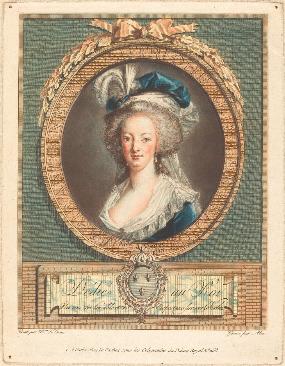 Queen Marie-Antoinette by Pierre Michel Alix after Élisabeth Louise Vigée Le Brun