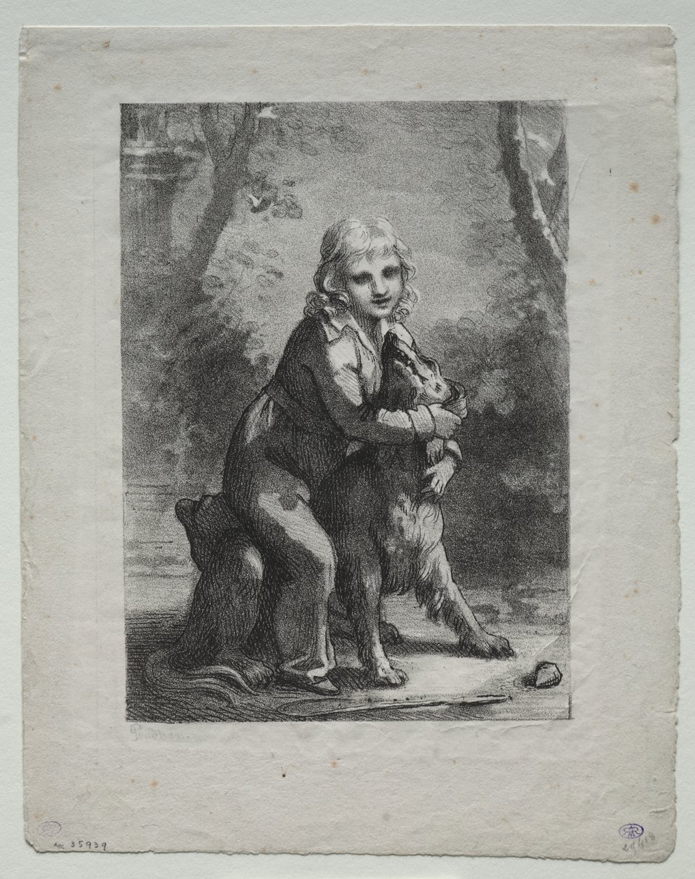 Boy with a Dog by Pierre Paul Prud