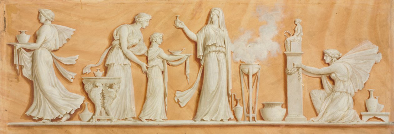 Overdoor Painting, 1790s by Pierre Rousseau
