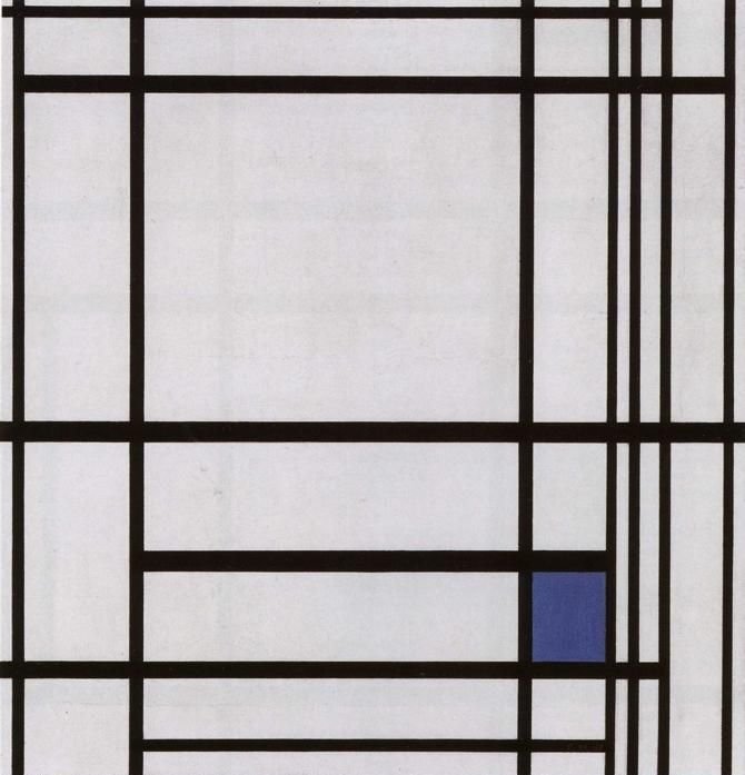 Composition with Blue by Piet Mondrian