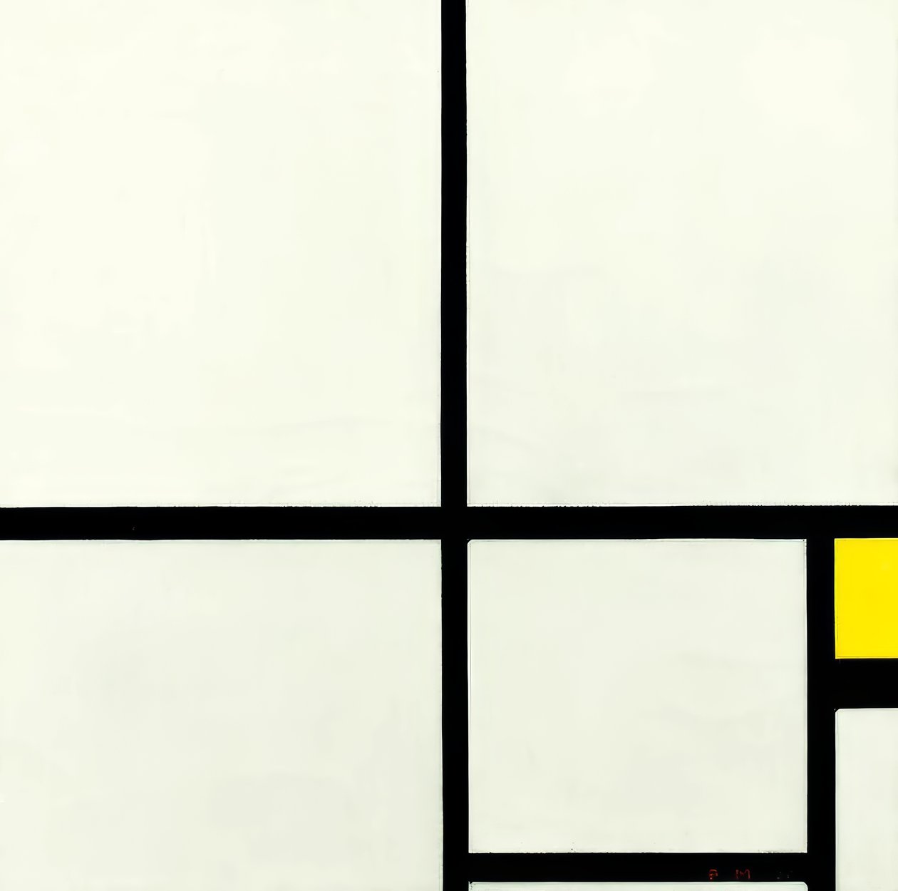Composition with Yellow by Piet Mondrian