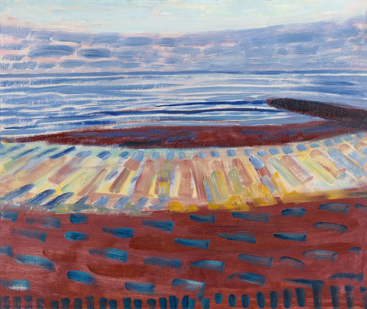 Sea after Sunset by Piet Mondrian