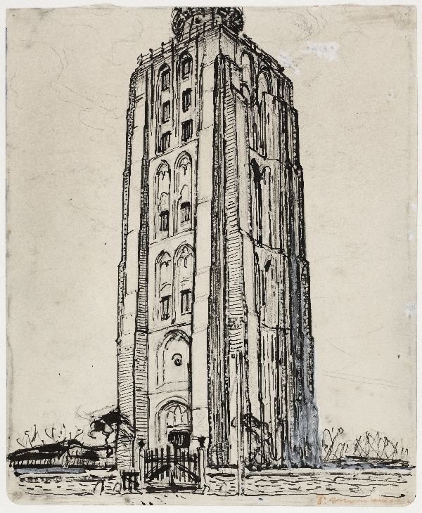 Lighthouse at Westkapelle by Piet Mondrian