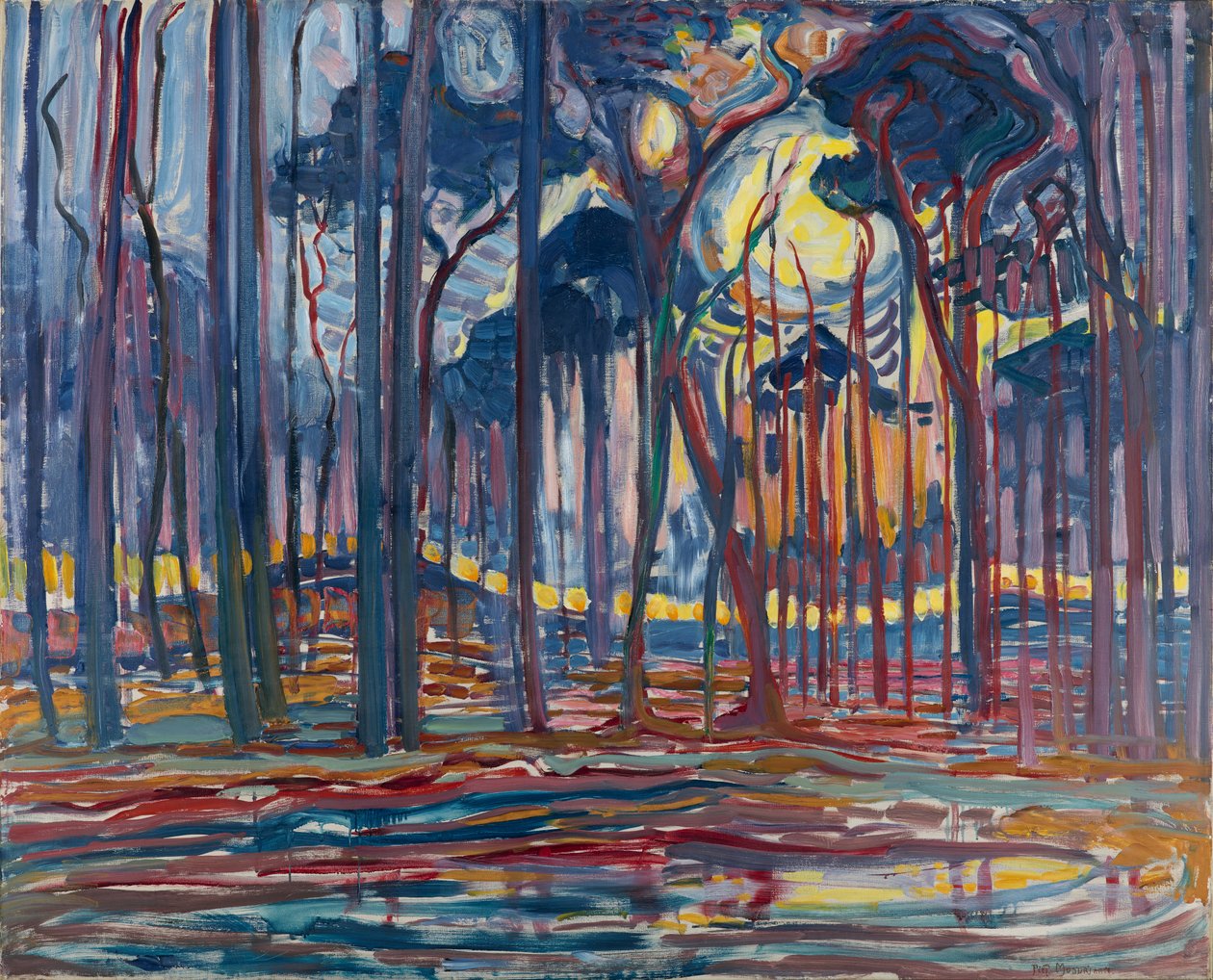 Woods near Oele by Piet Mondrian