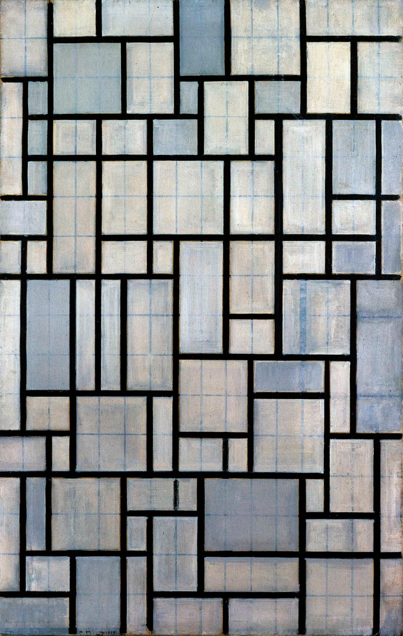 Composition with Grid 2 by Piet Mondrian
