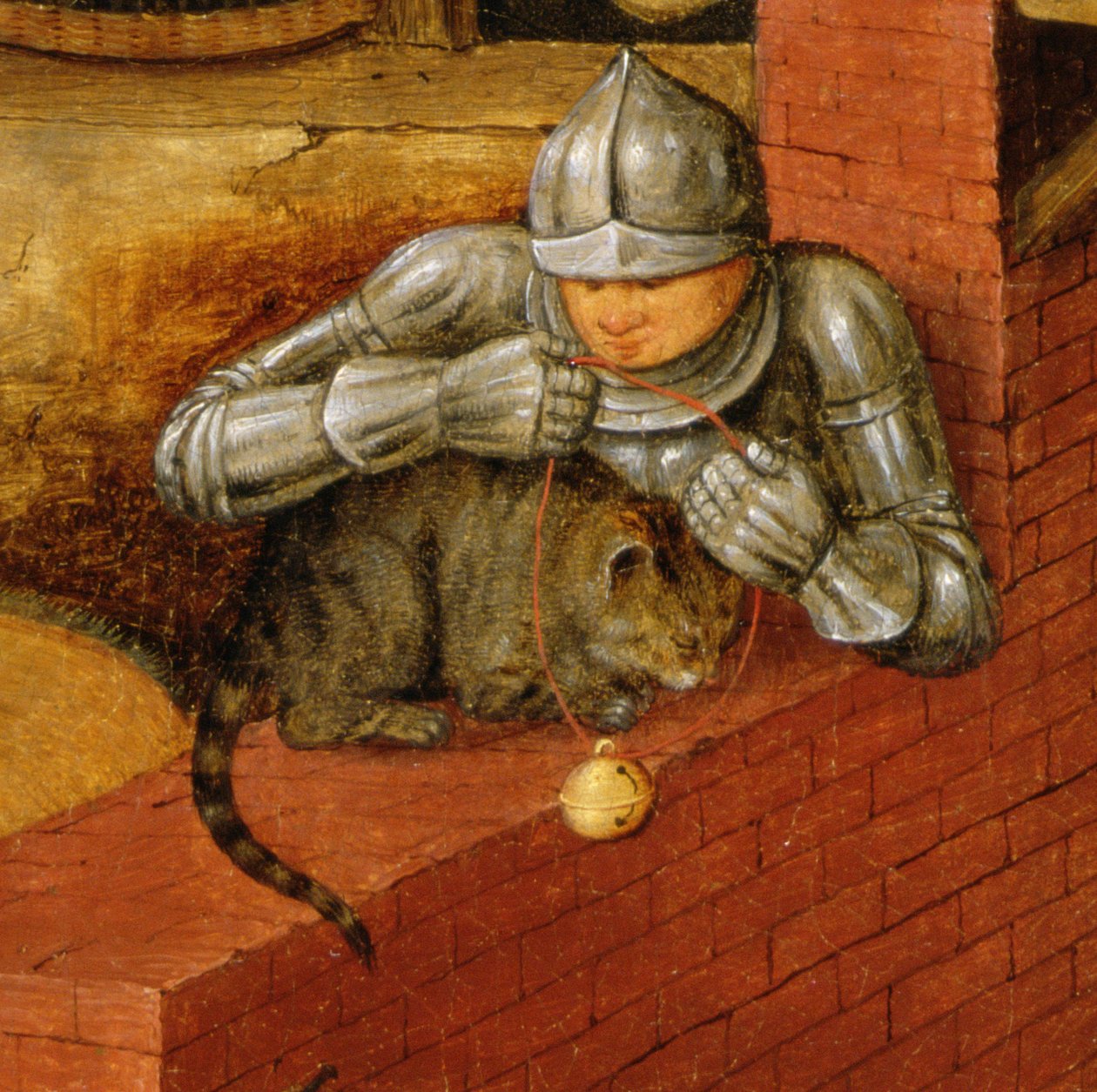 Knight Putting a Bell on a Cat (detail) by Pieter Brueghel the Younger
