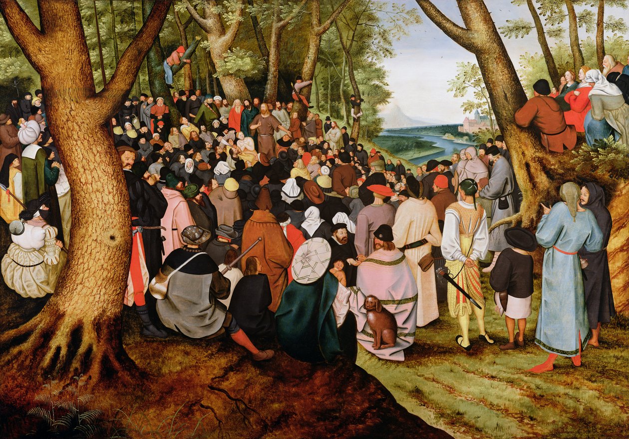 Landscape with St. John the Baptist Preaching by Pieter Brueghel the Younger