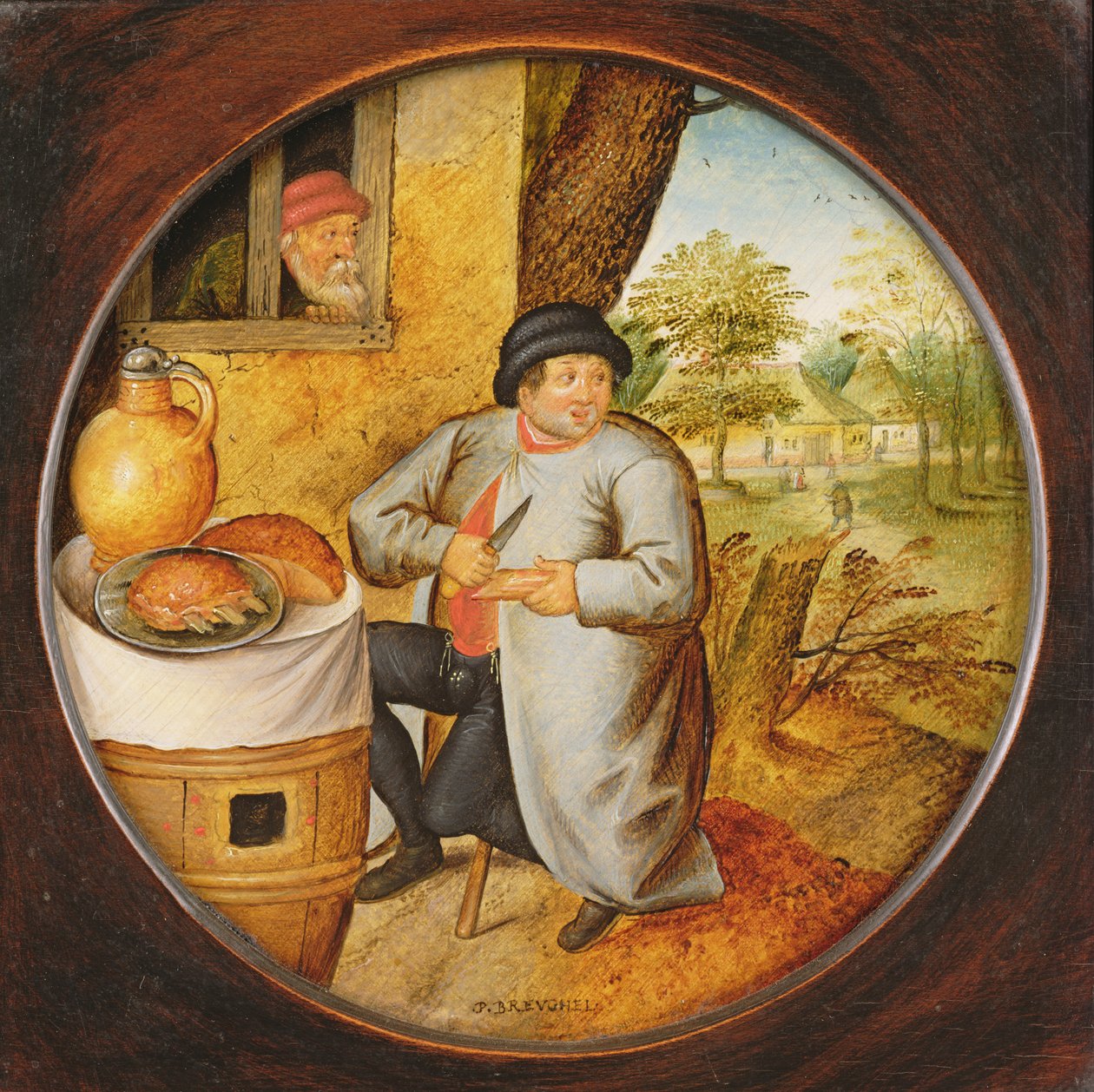 The Man who Cuts Wood and Meat with the Same Knife by Pieter Brueghel the Younger